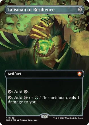Talisman of Resilience (Borderless) (SOC-432) - Commander: Secrets of Strixhaven Foil