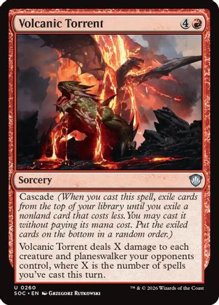 Volcanic Torrent (SOC-260) - Commander: Secrets of Strixhaven