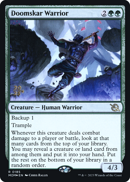 Doomskar Warrior (PRE-185) - March of the Machine Promos Foil