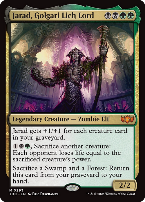 Jarad, Golgari Lich Lord (TDC-293) - Commander: Tarkir: Dragonstorm