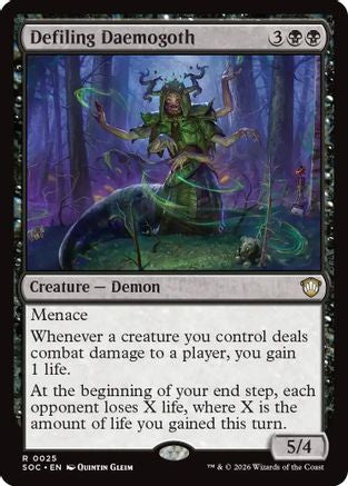 Defiling Daemogoth (SOC-025) - Commander: Secrets of Strixhaven