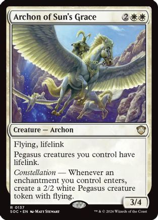 Archon of Sun's Grace (SOC-137) - Commander: Secrets of Strixhaven