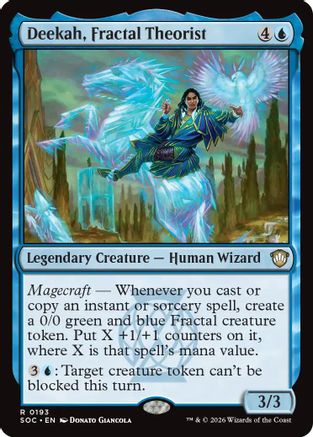 Deekah, Fractal Theorist (SOC-193) - Commander: Secrets of Strixhaven