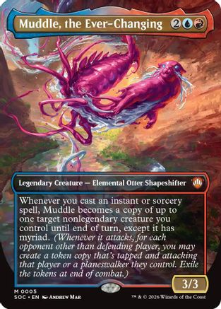 Muddle, the Ever-Changing (Borderless) (SOC-005) - Commander: Secrets of Strixhaven Foil