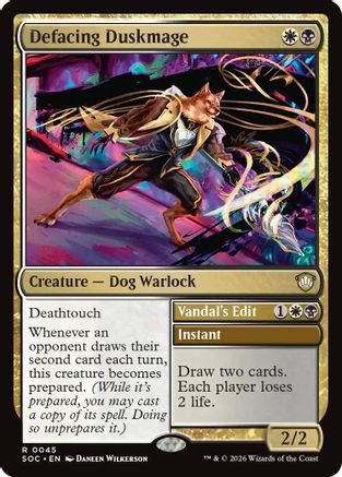 Defacing Duskmage (SOC-045) - Commander: Secrets of Strixhaven