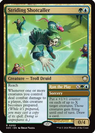 Striding Shotcaller (SOC-050) - Commander: Secrets of Strixhaven