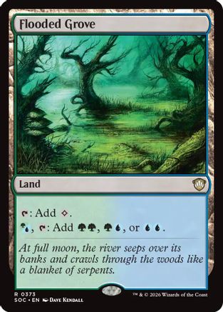 Flooded Grove (SOC-373) - Commander: Secrets of Strixhaven