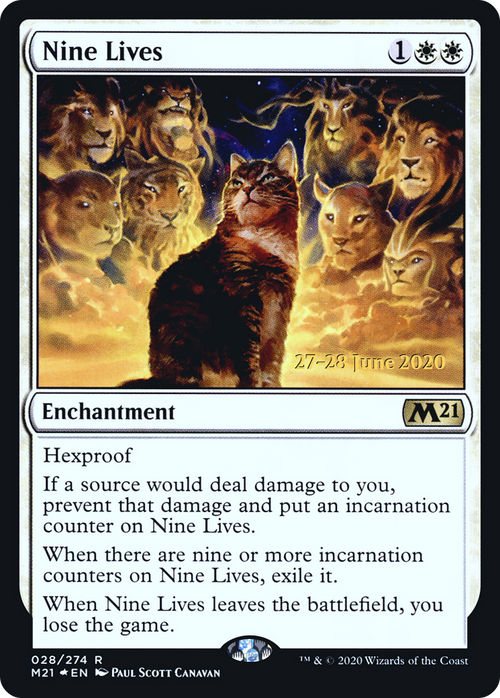 Nine Lives (PRE-28S) - Core Set 2021 Promos Foil