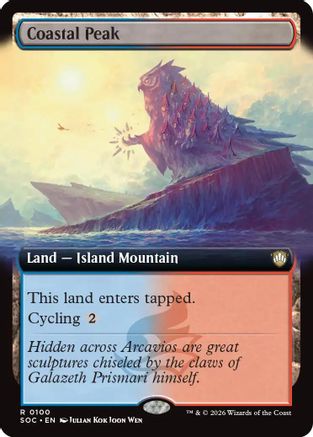 Coastal Peak (Extended Art) (SOC-100) - Commander: Secrets of Strixhaven