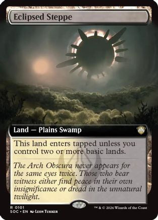 Eclipsed Steppe (Extended Art) (SOC-101) - Commander: Secrets of Strixhaven