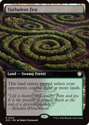 Turbulent Fen (Extended Art) (SOC-103) - Commander: Secrets of Strixhaven