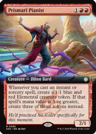 Prismari Pianist (Extended Art) (SOC-082) - Commander: Secrets of Strixhaven