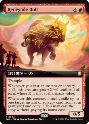 Renegade Bull (Extended Art) (SOC-084) - Commander: Secrets of Strixhaven