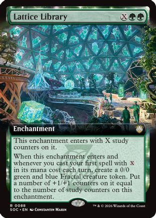 Lattice Library (Extended Art) (SOC-088) - Commander: Secrets of Strixhaven