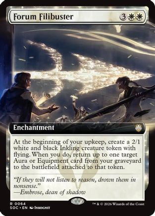 Forum Filibuster (Extended Art) (SOC-064) - Commander: Secrets of Strixhaven