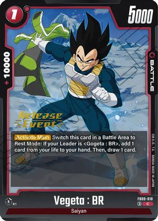 Vegeta : BR - FB09-018 (FB09-018) - Dual Evolution Release Event Cards