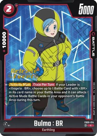 Bulma : BR (FB09-014) - Dual Evolution Release Event Cards