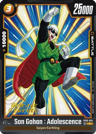Son Gohan : Adolescence (FB09-084) - Dual Evolution Release Event Cards