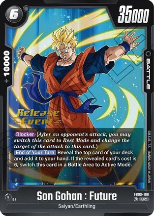 Son Gohan : Future (FB09-106) - Dual Evolution Release Event Cards