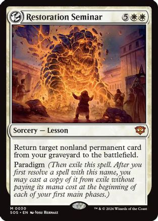 Restoration Seminar (SOS-030) - Secrets of Strixhaven Foil