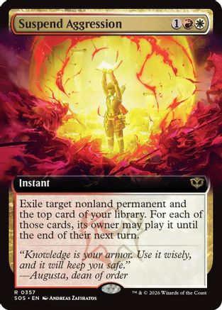 Suspend Aggression (Extended Art) (SOS-357) - Secrets of Strixhaven Foil