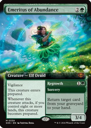 Emeritus of Abundance (Extended Art) (SOS-339) - Secrets of Strixhaven