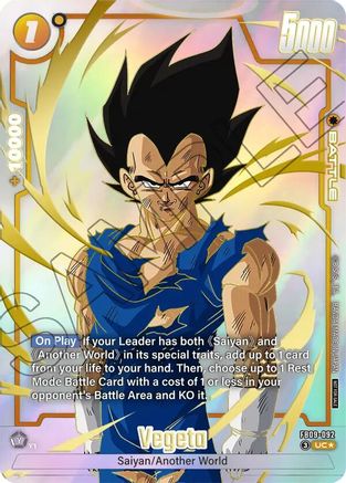 Vegeta - FB09-092 (Limited Pack 26-27 WAVE1) (FB09-092) - Tournament and Championship Promos Holofoil