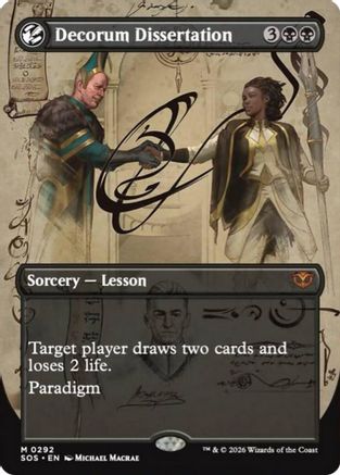 Decorum Dissertation (Borderless) (SOS-292) - Secrets of Strixhaven Foil