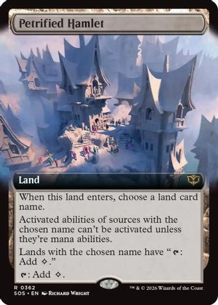 Petrified Hamlet (Extended Art) (SOS-362) - Secrets of Strixhaven