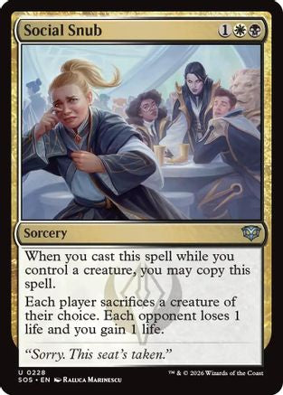 Social Snub (SOS-228) - Secrets of Strixhaven Foil