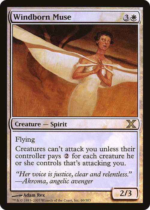 Windborn Muse (10E-60★) - Tenth Edition Foil