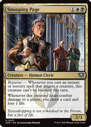 Snooping Page (SOS-227) - Secrets of Strixhaven