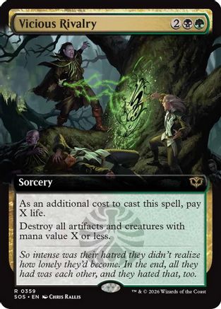 Vicious Rivalry (Extended Art) (SOS-359) - Secrets of Strixhaven