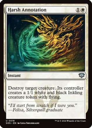 Harsh Annotation (SOS-018) - Secrets of Strixhaven