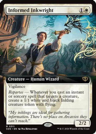 Informed Inkwright (Extended Art) (SOS-311) - Secrets of Strixhaven Foil