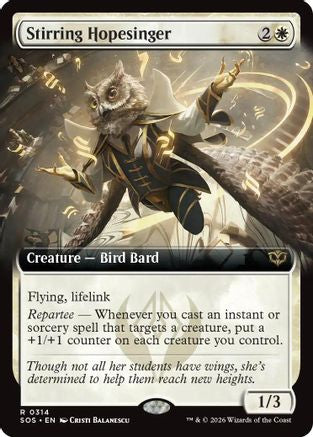 Stirring Hopesinger (Extended Art) (SOS-314) - Secrets of Strixhaven