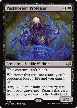 Postmortem Professor (SOS-093) - Secrets of Strixhaven Foil