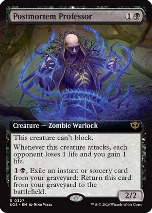 Postmortem Professor (Extended Art) (SOS-327) - Secrets of Strixhaven