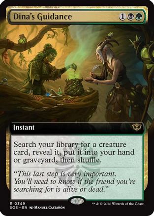 Dina's Guidance (Extended Art) (SOS-349) - Secrets of Strixhaven