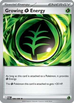 Growing Grass Energy (Non-Holo) 086/088  Deck Exclusives - Rare