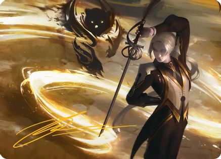 Rapier Wit Art Card (Gold-Stamped Signature) (ASSOS-006) - Art Series: Secrets of Strixhaven