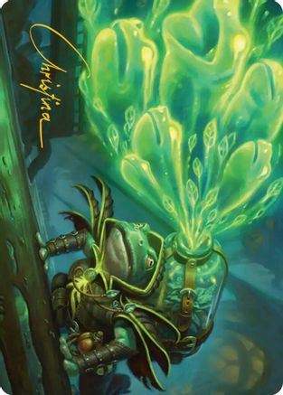 Burrog Barrage Art Card (Gold-Stamped Signature) (ASSOS-015) - Art Series: Secrets of Strixhaven