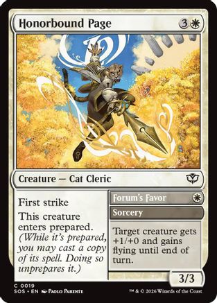 Honorbound Page (SOS-019) - Secrets of Strixhaven Foil