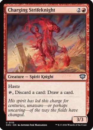 Charging Strifeknight (SOS-110) - Secrets of Strixhaven Foil