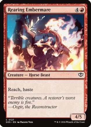 Rearing Embermare (SOS-127) - Secrets of Strixhaven