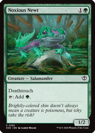 Noxious Newt (SOS-155) - Secrets of Strixhaven Foil