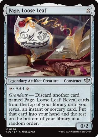 Page, Loose Leaf (SOS-250) - Secrets of Strixhaven Foil