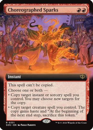Choreographed Sparks (Extended Art) (SOS-331) - Secrets of Strixhaven Foil