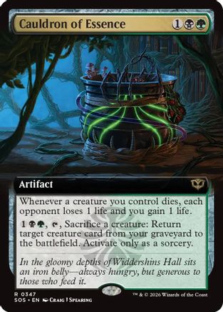 Cauldron of Essence (Extended Art) (SOS-347) - Secrets of Strixhaven Foil