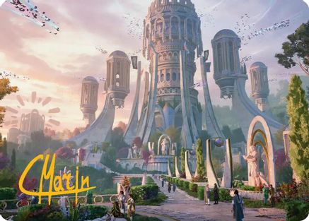 Command Tower Art Card (Gold-Stamped Signature) (ASSOS-039) - Art Series: Secrets of Strixhaven